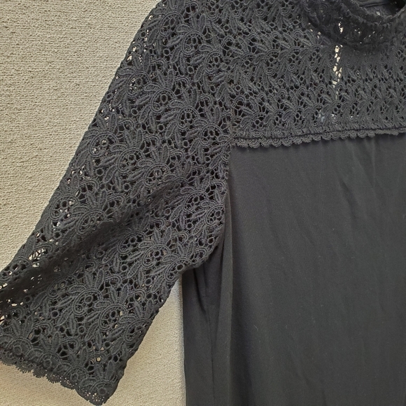Boden Seraphina Lace Detail Top, BlackSz 8 - Picture 4 of 8